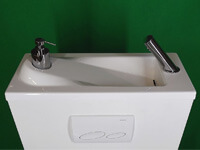 WiCi Bati 2012 Design 3, lave-mains intégré sur WC suspendu, 3 sur 3